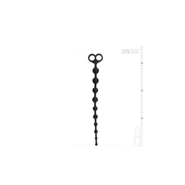 Long Anal Beads Black - Image 4