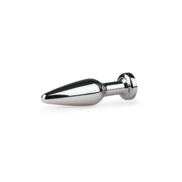 Metal Butt Plug No. 9 - Silver/Clear - Image 2