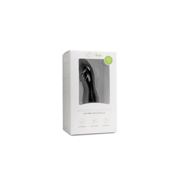 Silicone Dildo With Suction Cup Black - Image 5