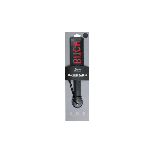 Black Leather Paddle - Bitch - Image 4