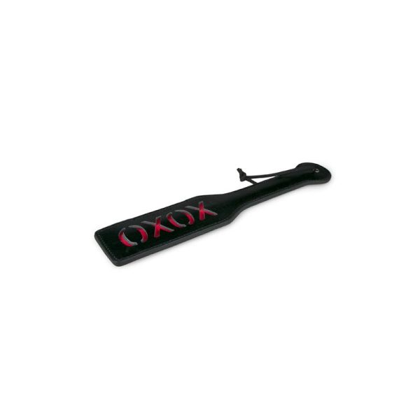 Black Leather Paddle - XOXO - Image 3