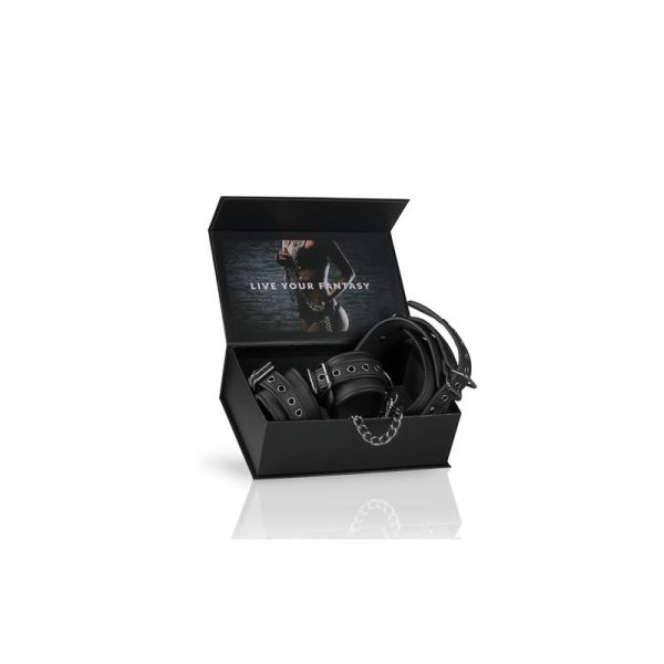 Ligature Set Collar with Handcuffs Black - Image 6