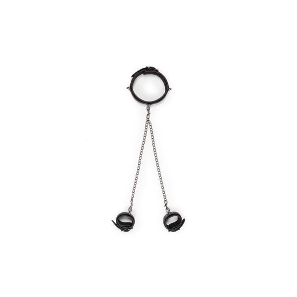 Ligature Set Collar with Anklecuff Black - Image 2