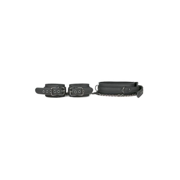 Ligature Set Collar with Anklecuff Black - Image 3