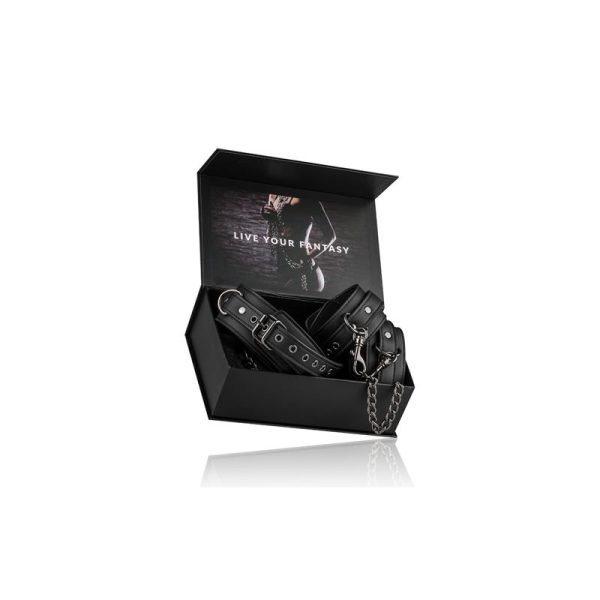 Ligature Set Collar with Anklecuff Black - Image 6