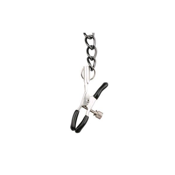 Leather Collar With Nipple Chains - Image 4