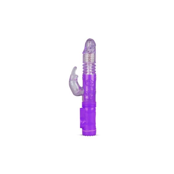 Rabbit Vibrator Thrusting and Rotating Balls  Purple - Image 2
