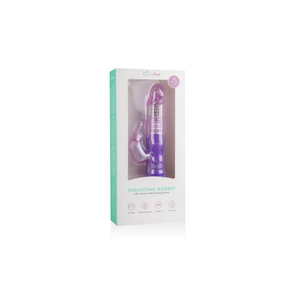 Rabbit Vibrator Thrusting and Rotating Balls  Purple - Image 7