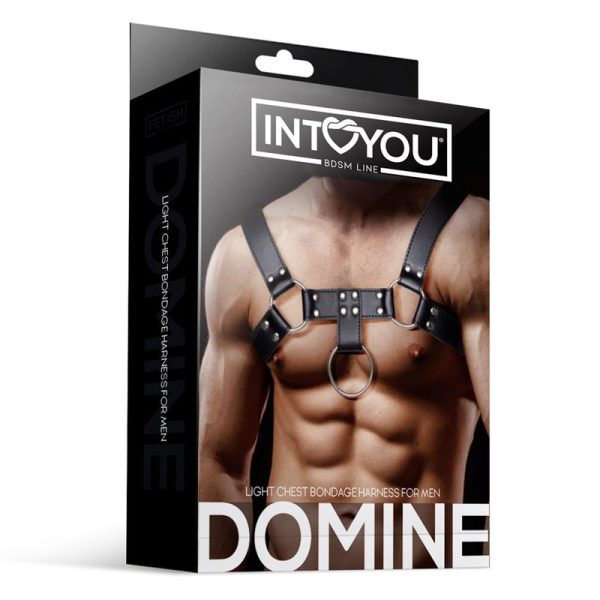 Domine Male Chest Bondage Harness Vegan Leather - Image 3