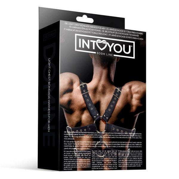 Aurum Male Chest Bondage Harness Vegan Leather - Image 4
