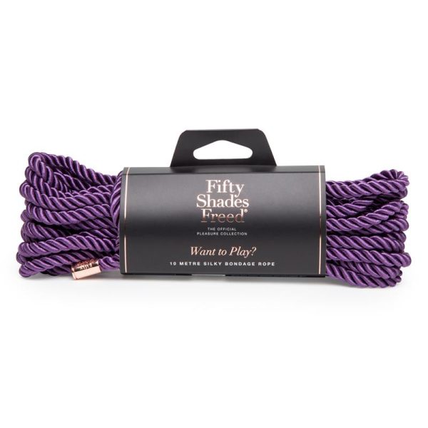 Want to Play? Bondage Silk Rope 10 meter Purple - Image 5