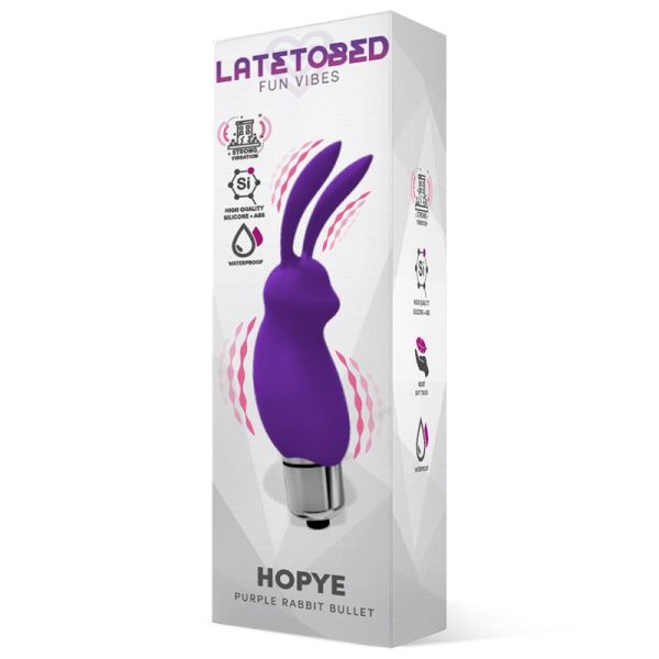 Hopye Rabbit Vibrating Bullet Silicone Purple - Image 2