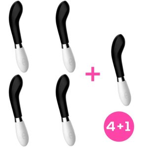 BAJA_Pack 4+1 Benty Silicone Black Vibrator