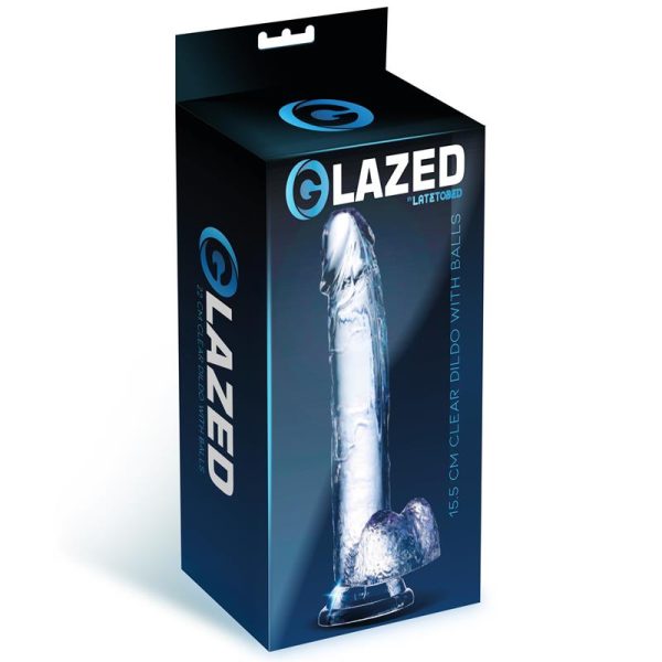 Realistic Dildo with Testicles Crystal Material 15,5 cm - Image 2