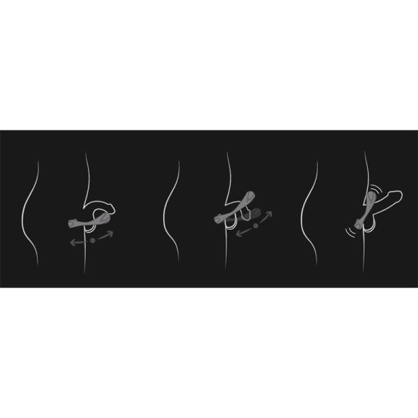 Atom Plus Virbrating Penis Ring and Perianal Stimulator Black - Image 8