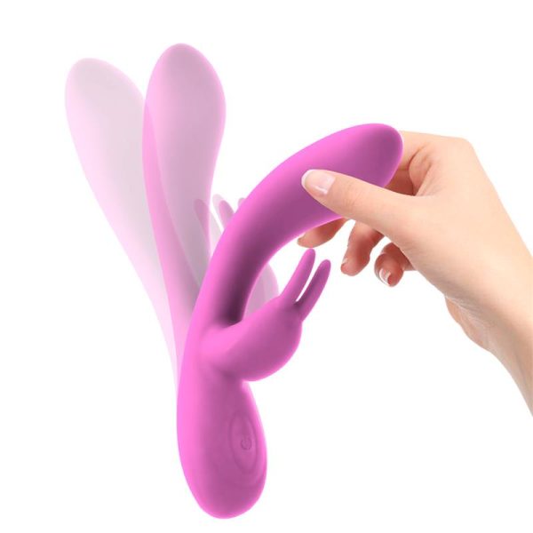 Mauve Unibody Liquefied Silicone Vibe USB Pink - Image 4