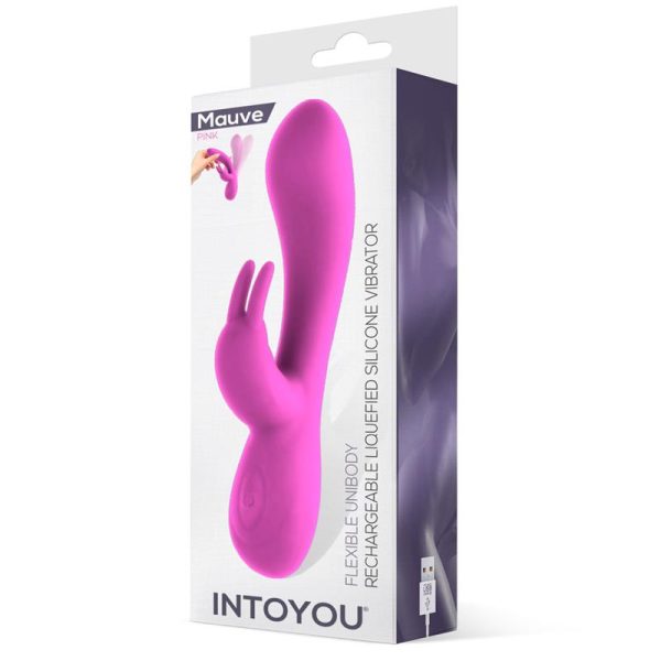 Mauve Unibody Liquefied Silicone Vibe USB Pink - Image 5