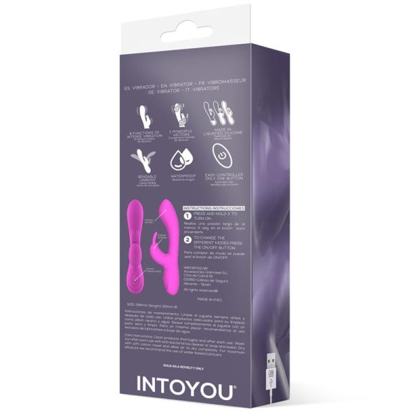 Mauve Unibody Liquefied Silicone Vibe USB Pink - Image 6