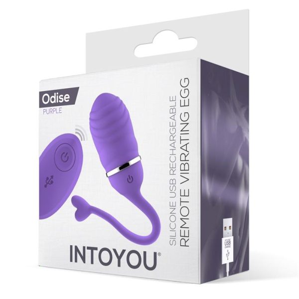 Vibrating Egg with Remote Control Odise USB Silicone Purple - Image 2