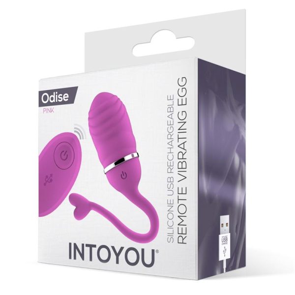 Vibrating Egg with Remote Control Odise USB Silicone Pink - Image 2