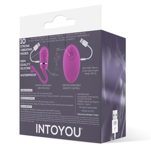 Vibrating Egg with Remote Control Odise USB Silicone Pink - Image 3